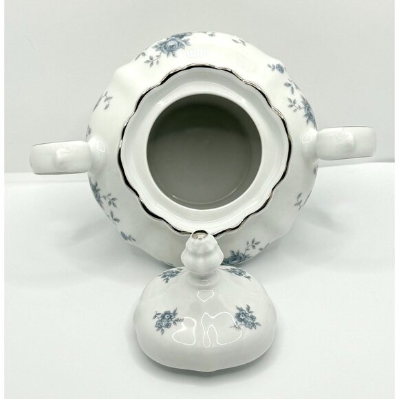 Johann Haviland Traditions Blue Garland Pattern Sugar Bowl With Lid Fine Porcela - Picture 5 of 12